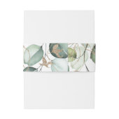 エレガント金ゴールド緑結婚式招待状 招待状ベリーバンド (裏面例)