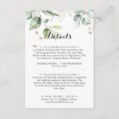 エレガント金ゴールド緑色書道結婚詳細 エンクロージャーカード (正面)