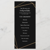 エレガント金ゴールド線と黒線結婚線 プログラム (正面)