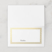 エレガント金ゴールド縁どテー空白のブルゲストマーブル プレイスカード (外部開封)
