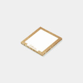 エレガント金ゴールド縁どフレームシックトレンディー ポストイット (アングル)