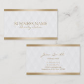 エレガント金ゴールド縁どメイクアップ・アーティスト・ビジネス・カード 名刺 (正面/裏面)