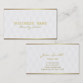 エレガント金ゴールド縁どメイクアップ・アーティスト・ビジネス・カード 名刺 (正面/裏面)