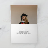 エレガント金ゴールド縁ど卒業写真ありC カード (内部)