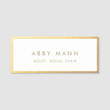 エレガント金ゴールド縁ど名タグ