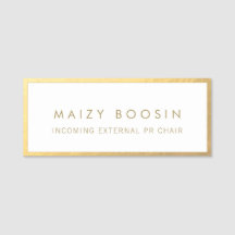 エレガント金ゴールド縁ど名タグ