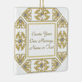 エレガント金ゴールド縁ど施飾アクセント セラミックオーナメント (右)