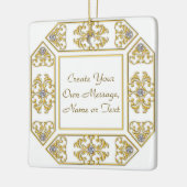 エレガント金ゴールド縁ど施飾アクセント セラミックオーナメント (左)