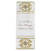 エレガント金ゴールド縁ど施飾アクセント ワインギフトバッグ (正面)