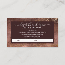 エレガント金ゴールド美容師サロンアポイントメントブシン