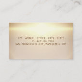 エレガント金ゴールド羽毛公証署名剤 名刺 (裏面)