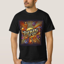 エレガント金ゴールド考えのTシャツ