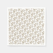 エレガント金ゴールド自転車パターン自転車サイクリング自転車 スタンダードカクテルナプキン (正面)