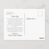 エレガント金ゴールド花つる植物ありがとうはがき ポストカード (裏面)