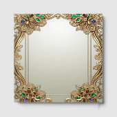 エレガント金ゴールド華美ゲストブック ゲストブック (裏面)