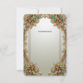 エレガント金ゴールド華美サンキューカード サンキューカード (裏面)