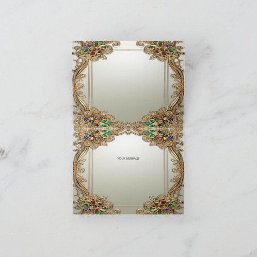 エレガント金ゴールド華美サンキューカード サンキューカード (内部)