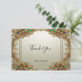 エレガント金ゴールド華美サンキューカード サンキューカード