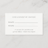 エレガント金ゴールド華美ティール（緑がかった色）は友人を参照する 名刺 (裏面)