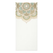 エレガント金ゴールド華美ティール（緑がかった色）マンダラサービス価格 ラックカード (裏面)