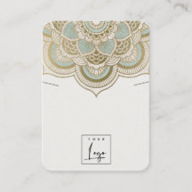 エレガント金ゴールド華美ティール（緑がかった色）マンダラネックレスディスプレイ