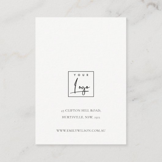 エレガント金ゴールド華美ティール（緑がかった色）2 Earring Display 名刺 (裏面)