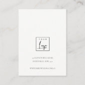 エレガント金ゴールド華美ティール（緑がかった色）3イヤリングディスプレイ 名刺 (裏面)