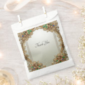 エレガント金ゴールド華美バッグ フェイバーバッグ (クリップ留めされた状態)