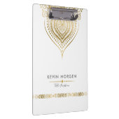 エレガント金ゴールド華美ペイズリー クリップボード (右)