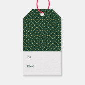 エレガント金ゴールド華美メリークリスマスギフトラベル ギフトタグ (裏面)