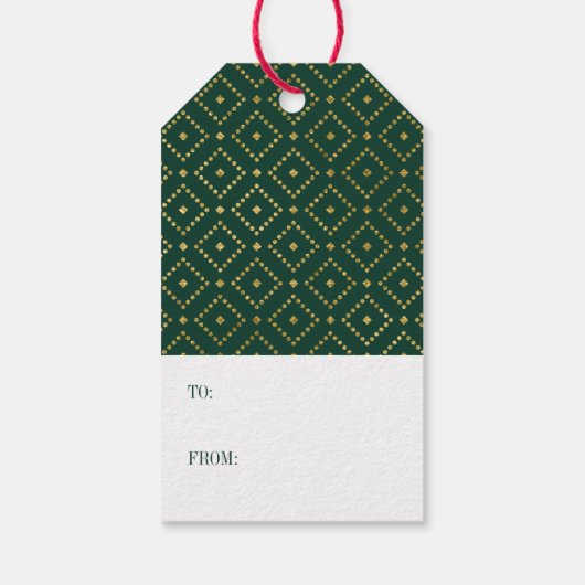 エレガント金ゴールド華美メリークリスマスギフトラベル ギフトタグ (裏面)