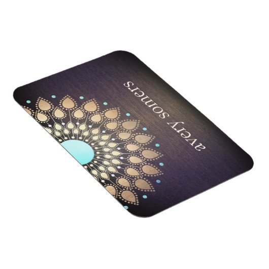 エレガント金ゴールド華美ロータマンダラウッド マグネット (右側)