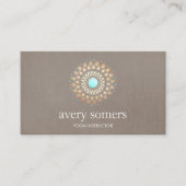 エレガント金ゴールド華美ロータマンダラトゥーペリネンルック 名刺 (正面)