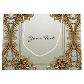 エレガント金ゴールド華美抱き枕 ラージペーパーバッグ (正面)