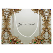 エレガント金ゴールド華美抱き枕 ラージペーパーバッグ (裏面)