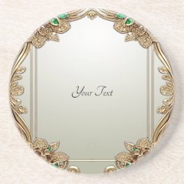 エレガント金ゴールド華美砂岩コースター コースター