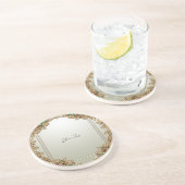 エレガント金ゴールド華美砂岩コースター コースター (側面)