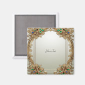 エレガント金ゴールド華美磁石 マグネット (正面/裏面)