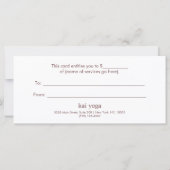 エレガント金ゴールド華美蓮曼荼羅の贈与証書 (裏面)