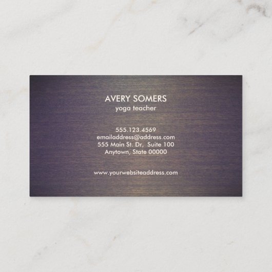 エレガント金ゴールド華美蓮曼荼羅自然健康 名刺 (裏面)