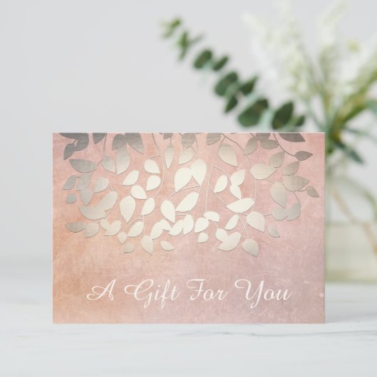 エレガント金ゴールド葉サロン及びスパギフト券 (スタンド正面)