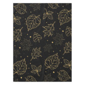 エレガント金ゴールド葉Ditsyパターン | テーブルクロス (正面)