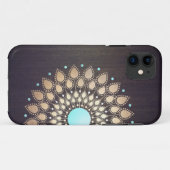 エレガント金ゴールド蓮の花の木のスタイリッシュフローラ Case-Mate iPhoneケース (裏面(横))