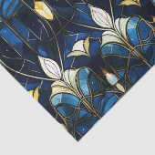 エレガント金ゴールド蓮フェイクステンドグラス模様 薄葉紙 (詳細)