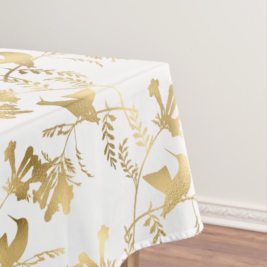 エレガント金ゴールド蜂明鳥群 テーブルクロス (インサイチュ)