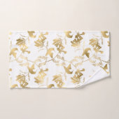 エレガント金ゴールド蜂明鳥群 バスタオルセット (ハンドタオル)