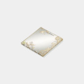 エレガント金ゴールド装飾フローラの投稿に関する注意 ポストイット (アングル)