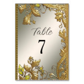 エレガント金ゴールド装飾用フローラ表の番号 テーブルナンバー (裏面)