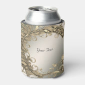 エレガント金ゴールド装飾結婚式の引き出物クーラーボックス 缶クーラー (缶正面)