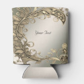 エレガント金ゴールド装飾結婚式の引き出物クーラーボックス 缶クーラー (裏面)